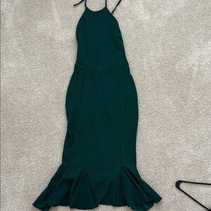 Club L London Dark Green Halter Dress